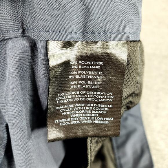 Hang Ten Hybrid Board Short 38 Men Dark Gray Plaid Flat Front Swim Surf Golf 11" - Picture 4 of 11